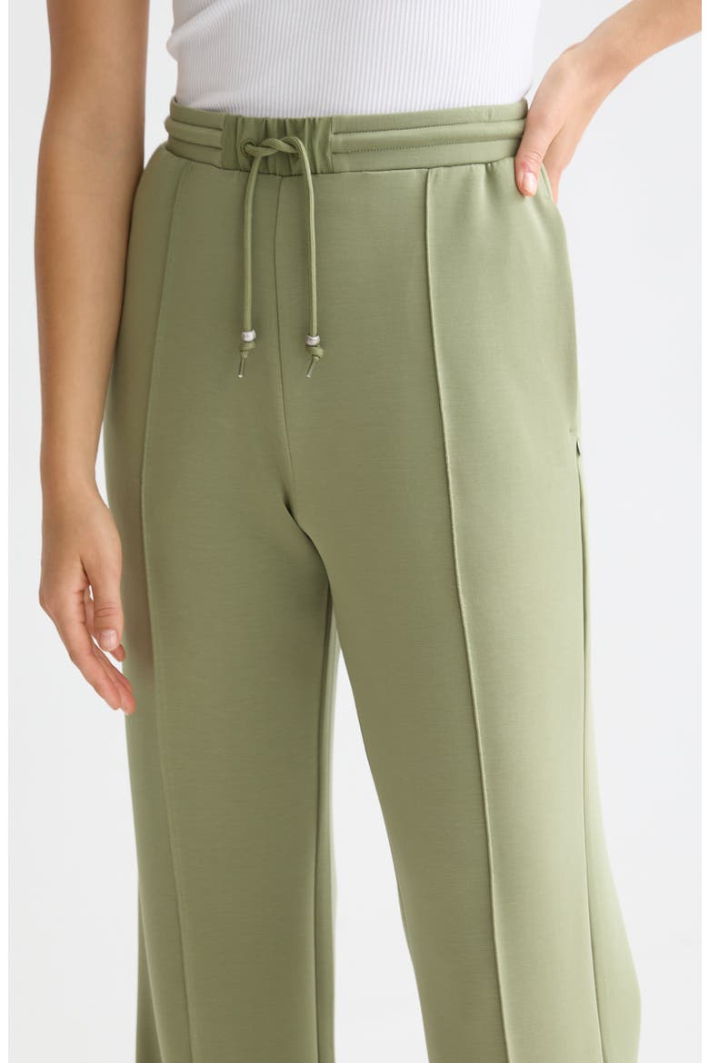 Pintuck Sweatpants, Alternate, color, OIL GREEN