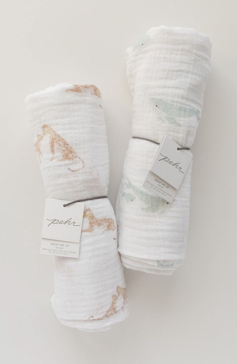 Pehr Print Organic Cotton Swaddle, Alternate, color, 