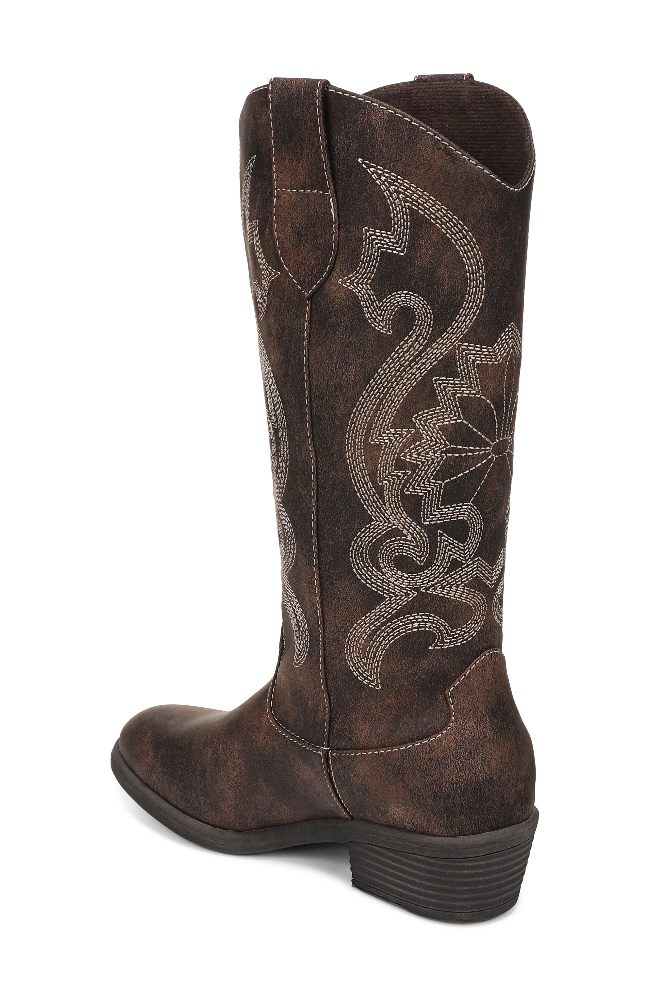 Stutter Faux Leather Western Boot, Alternate, color, WHISKEY FAUX LEATHER