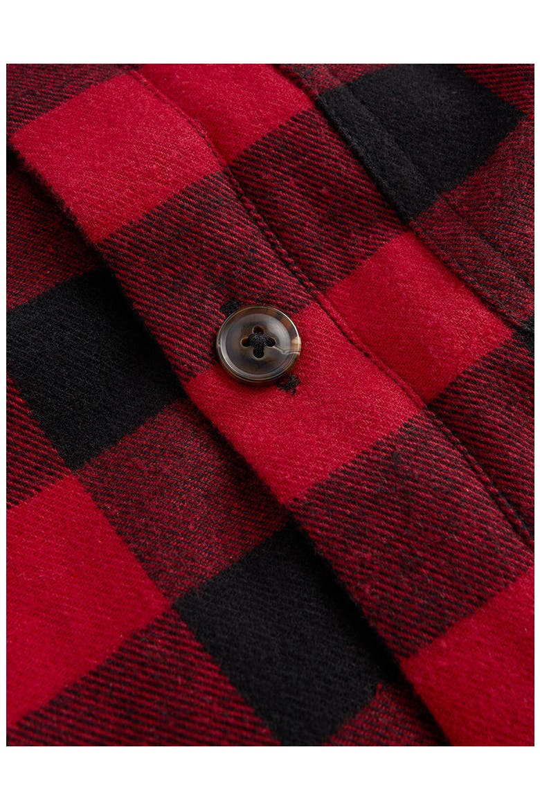 Kids' Hooded Buffalo Check Shirt, Alternate, color, RED CHECK