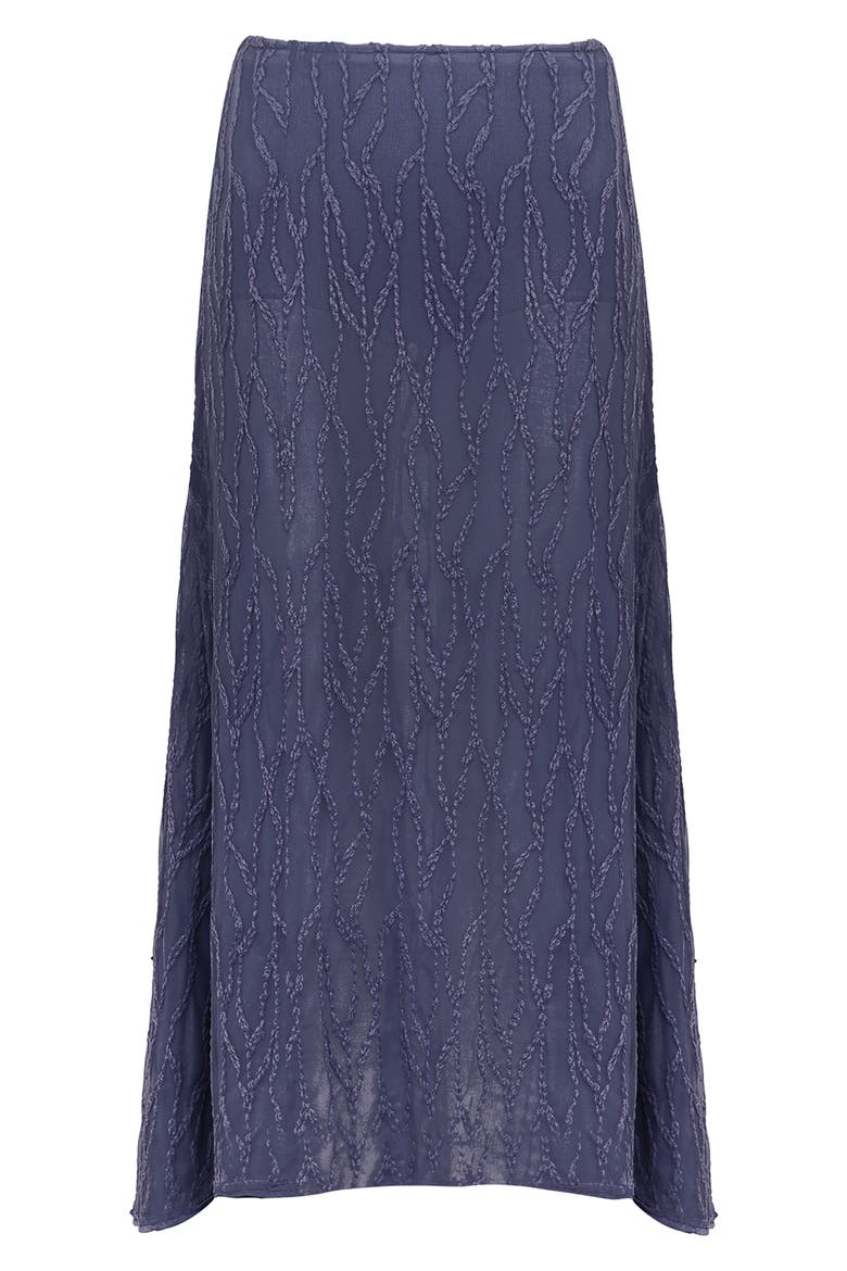 Quinn Embroidered Mesh Skirt, Alternate, color, BLUE