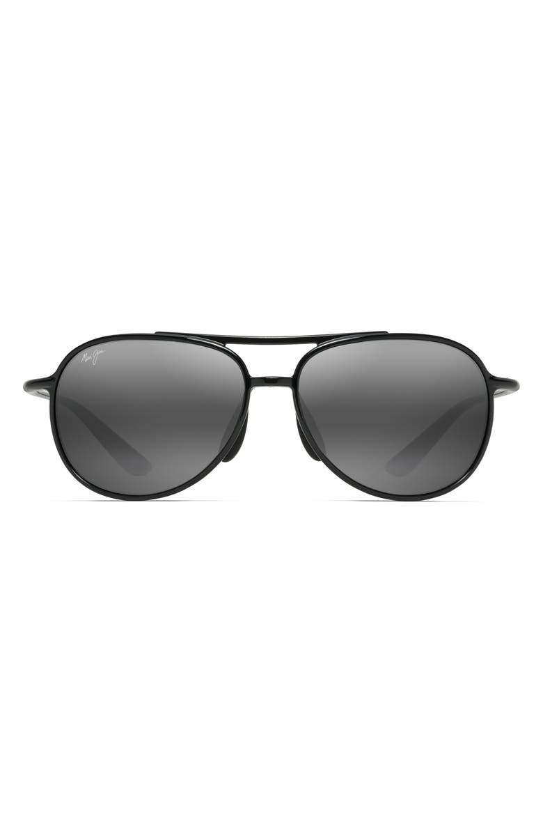 Maui Jim Alelele 60mm PolarizedPlus2<sup>®</sup> Aviator Sunglasses, Main, color, 