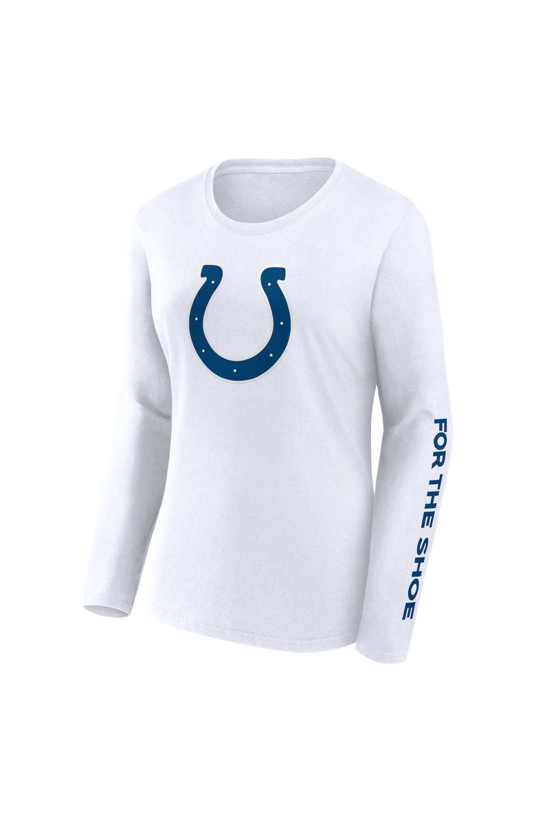 FANATICS Women's Fanatics Branded Royal/White Indianapolis Colts Lightweight Short & Long Sleeve T-Shirt Combo Pack, Alternate, color, 