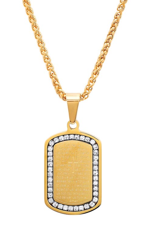 Men's Prayer Tag Pendant Necklace