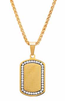 STEELTIME Men's Prayer Tag Pendant Necklace