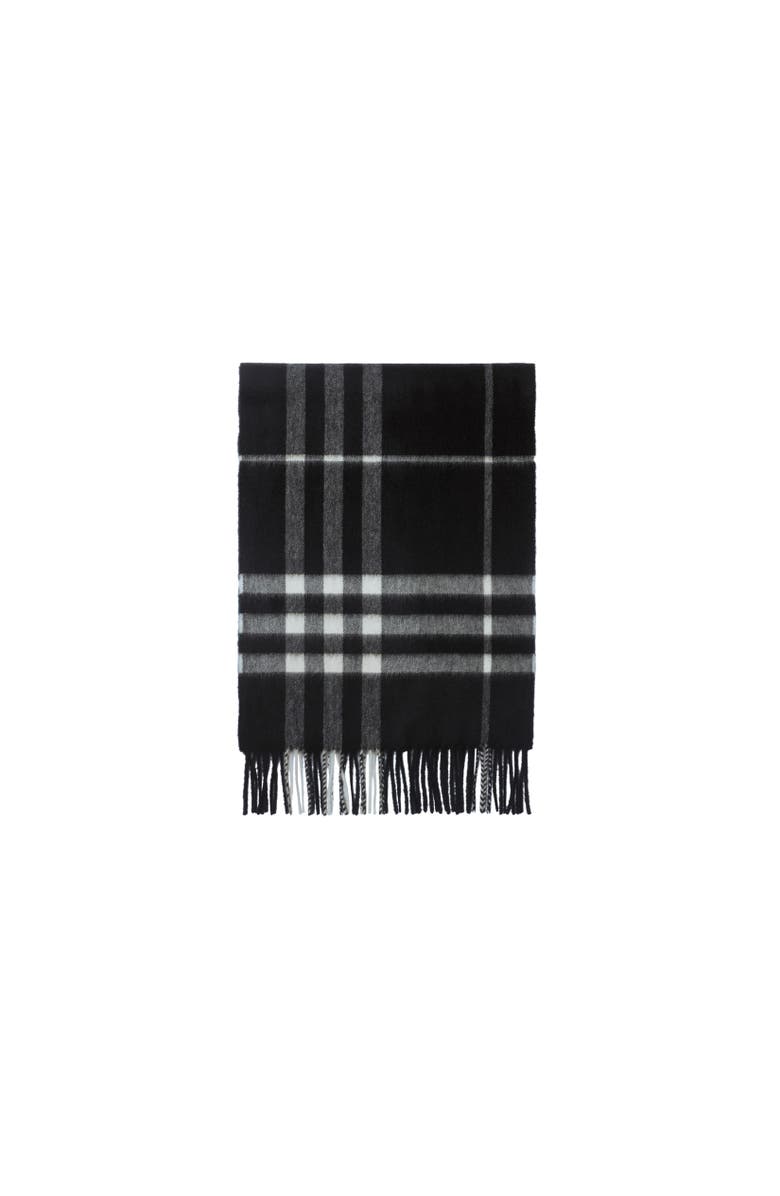 Burberry Check Cashmere Scarf, Alternate, color, Black/Calico