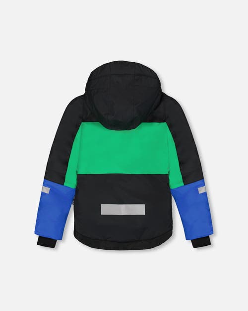 Deux Par Deux Boy Two-piece Teknik Snowsuit In Green