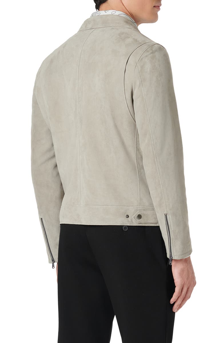 Bugatchi Biker Jacket, Alternate, color, Willow