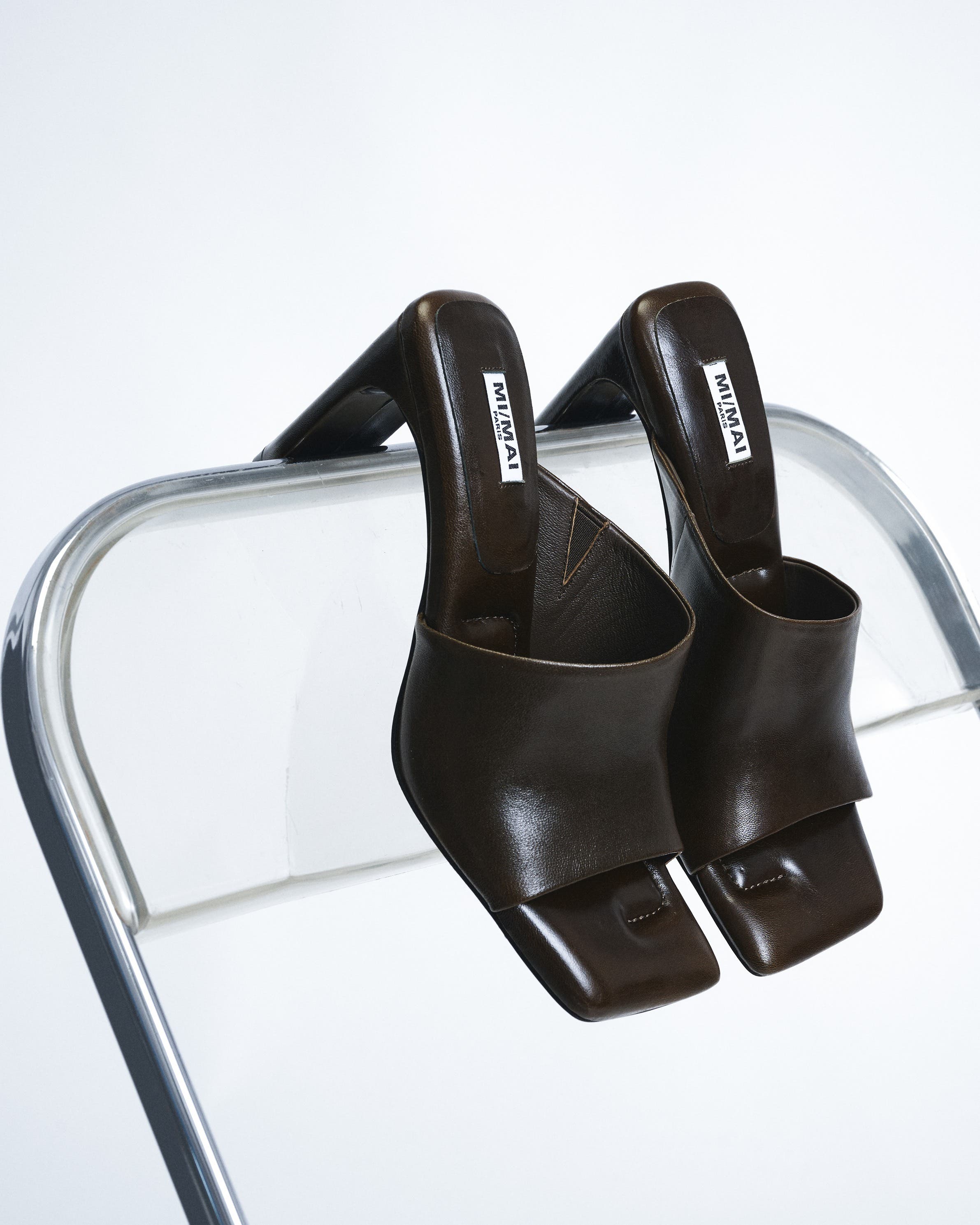 Alba Leather Heeled Mule Sandals, Alternate, color, Khaki
