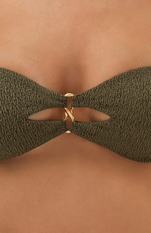 Vix Paula Hermanny Solaro Bandeau Bikini Top In Green