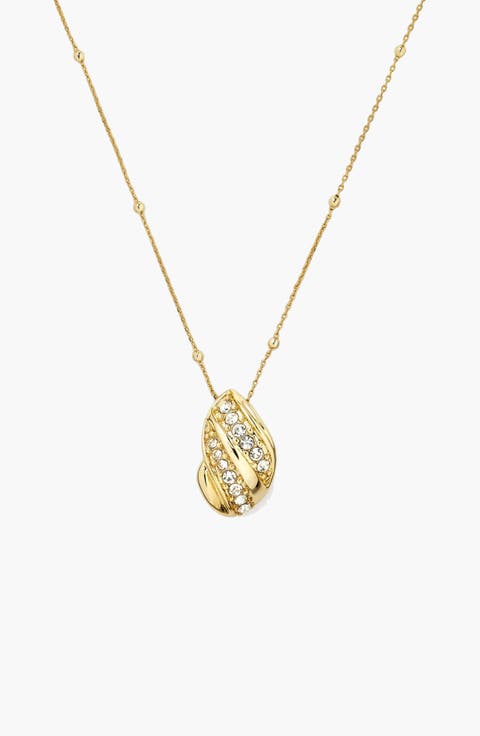 Twerto Mini Necklace In Gold & Crystals