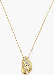YOJ Twerto Mini Necklace In Gold & Crystals