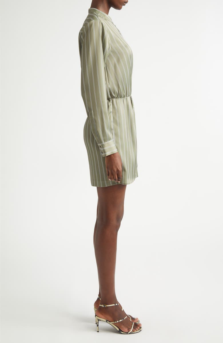 Ramy Brook Theodora Stripe Long Sleeve Dress, Alternate, color, Safari Green Seaside