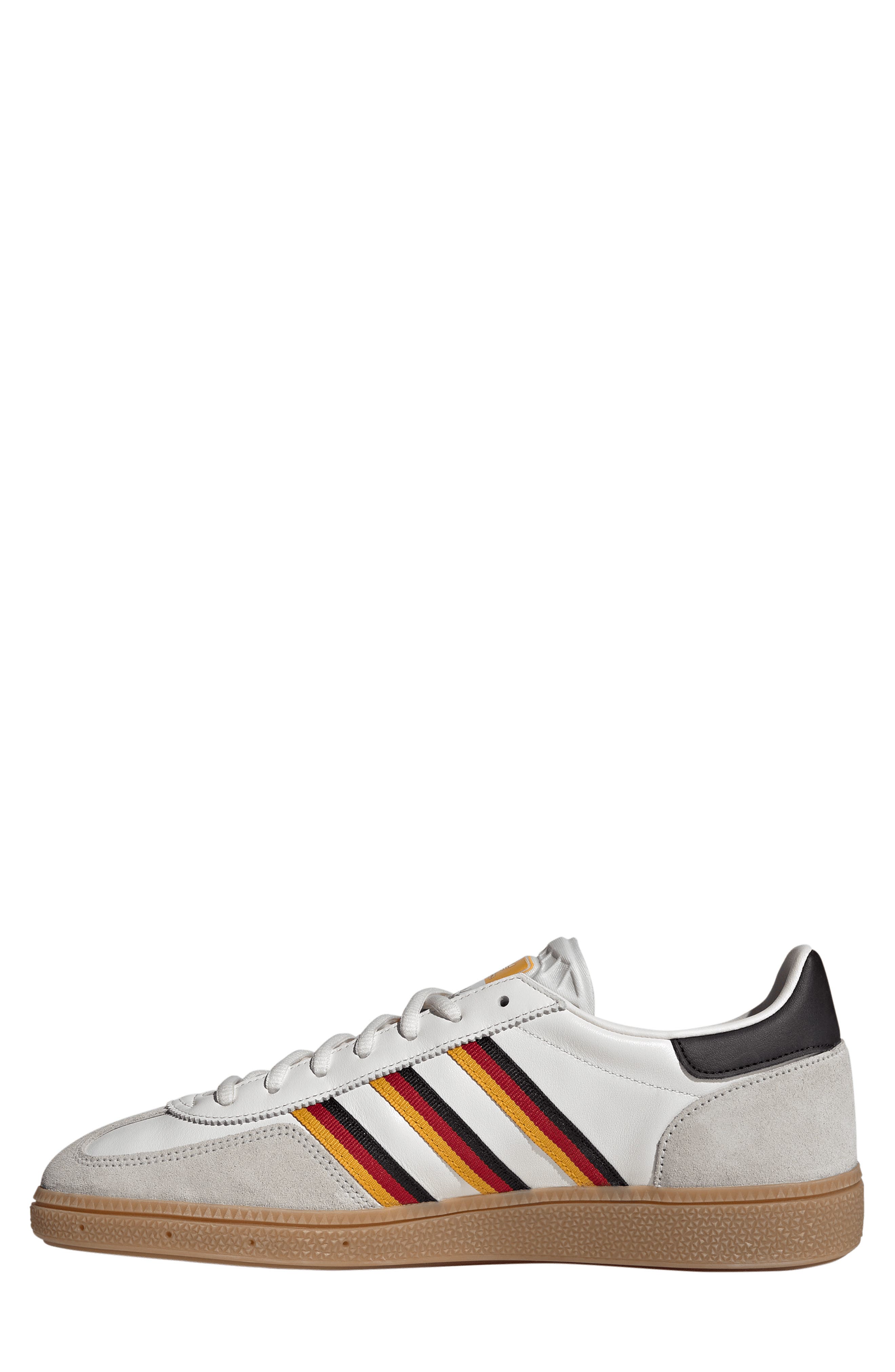 adidas Gender Inclusive Handball Spezial Sneaker, Alternate, color, Cloud White/ Yellow/ Red