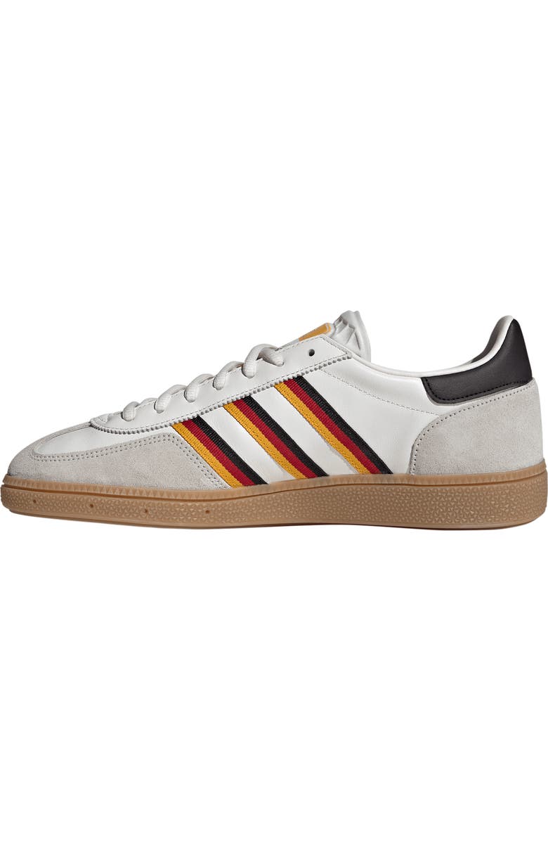 adidas Gender Inclusive Handball Spezial Sneaker, Alternate, color, Cloud White/ Yellow/ Red