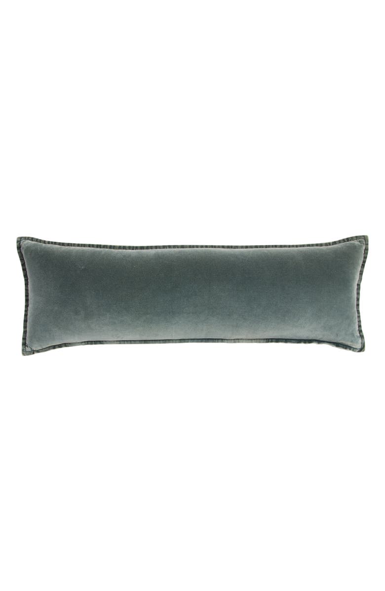 Nordstrom Velveteen Bolster Pillow, Alternate, color, Green Balsam