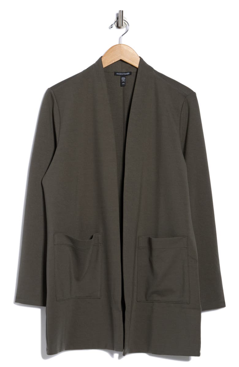 Eileen Fisher Long Jacket, Alternate, color, Grove