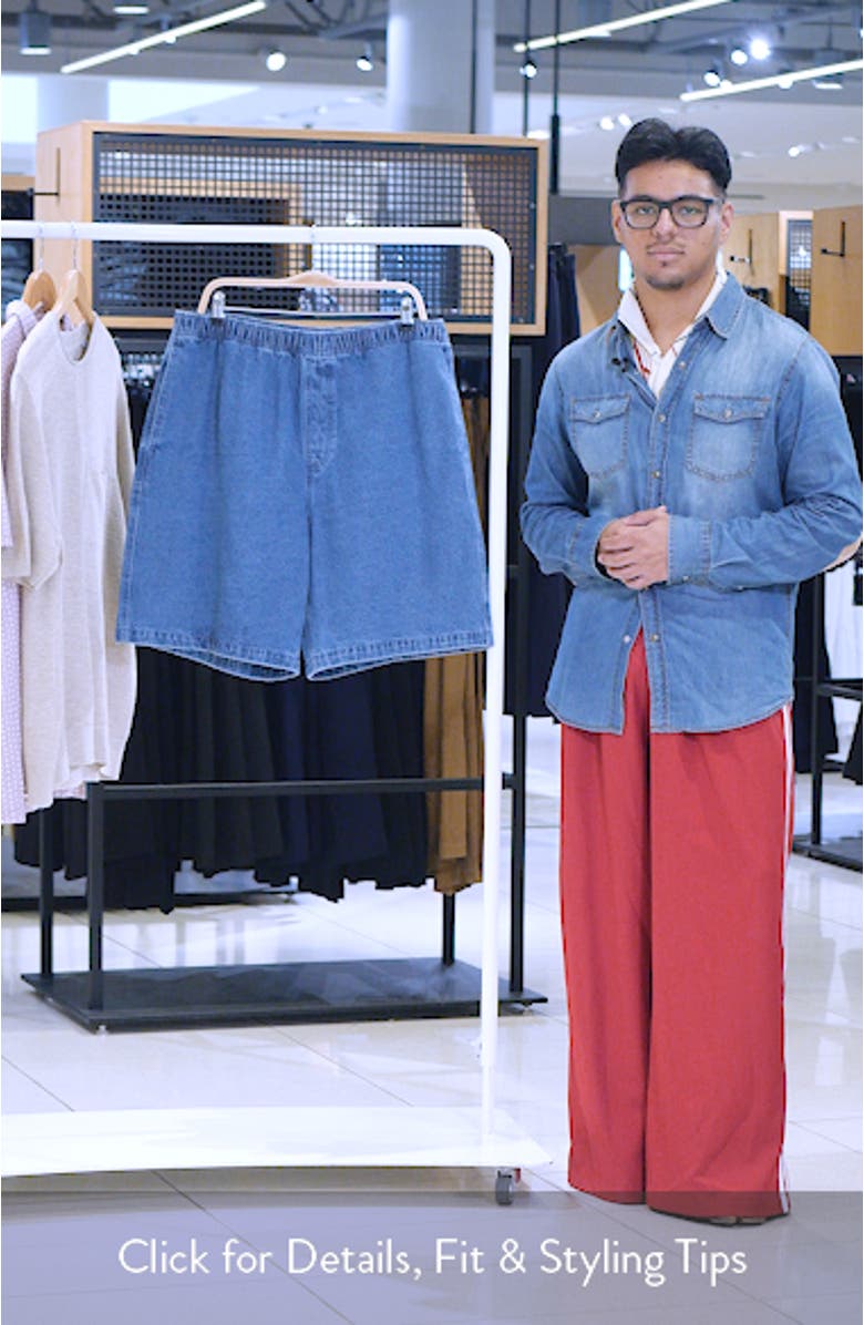 Easy Pull-On Denim Shorts, sales video thumbnail