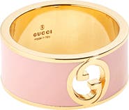 Gucci Blondie Logo Enameled Band Ring