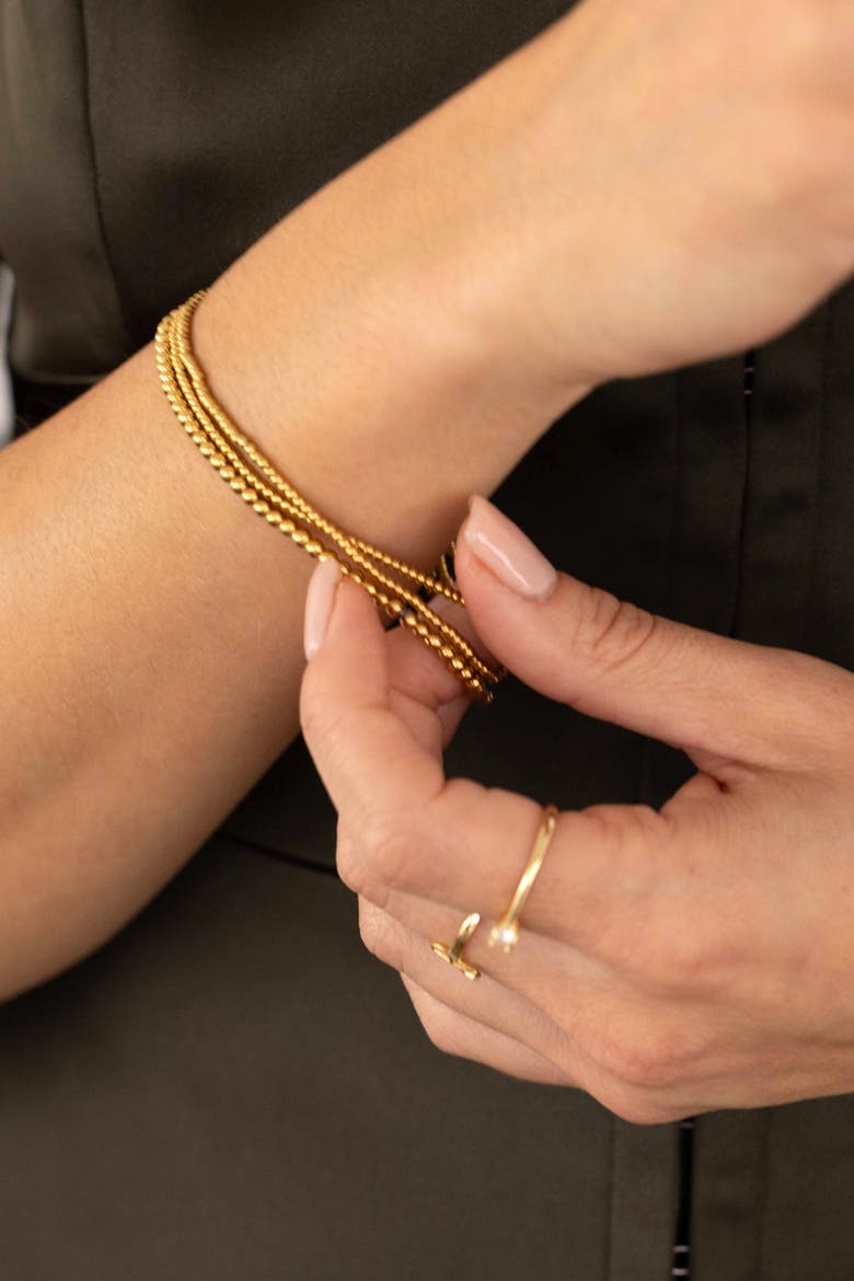 322 Beaded Stacking Set Bracelet, Alternate, color, Silver