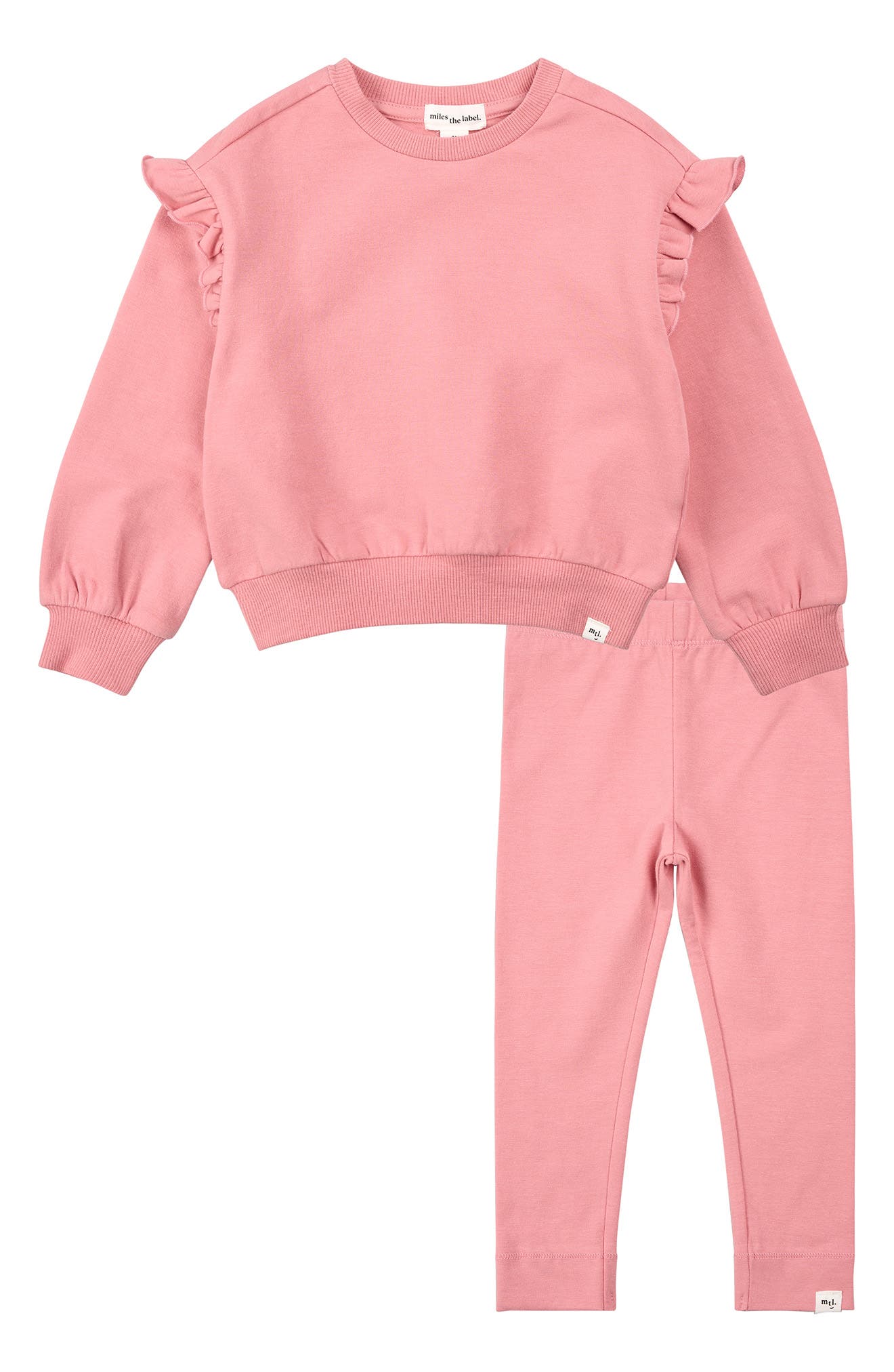 MILES THE LABEL Ruffle Sweatshirt & Leggings Set