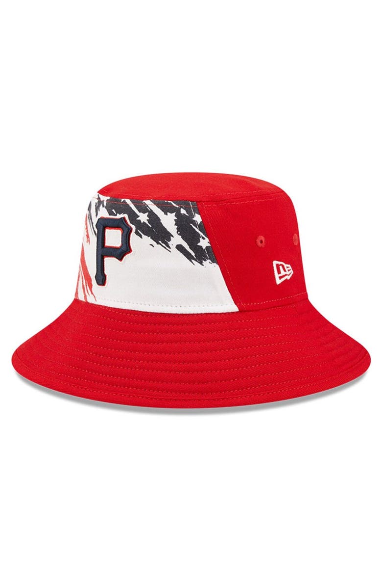 New Era Men's New Era Red Pittsburgh Pirates 2022 4th of July Bucket Hat, Main, color, Red