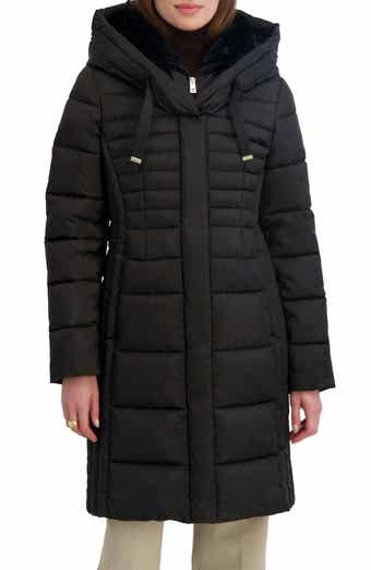Tahari Casey Hooded Bib Puffer Coat