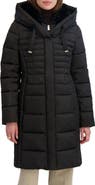 Tahari Casey Hooded Bib Puffer Coat