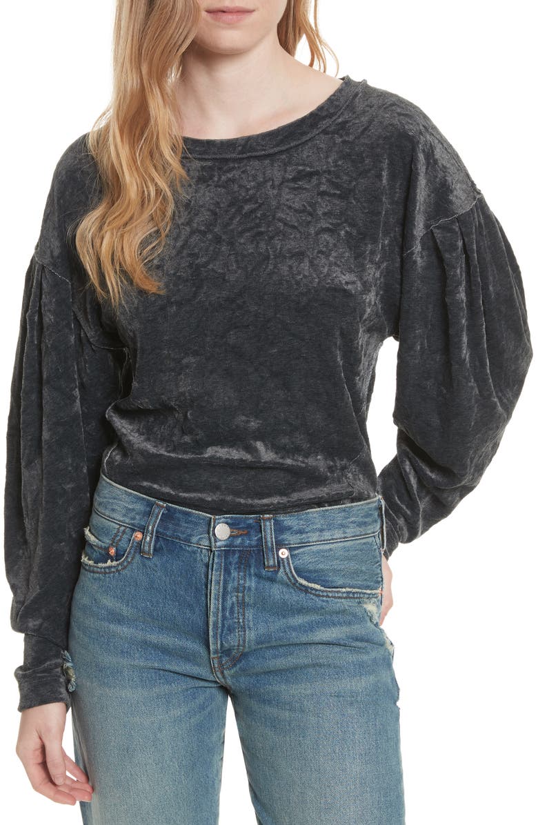 Free People We The Free Milan Velvet Top, Main, color, 
