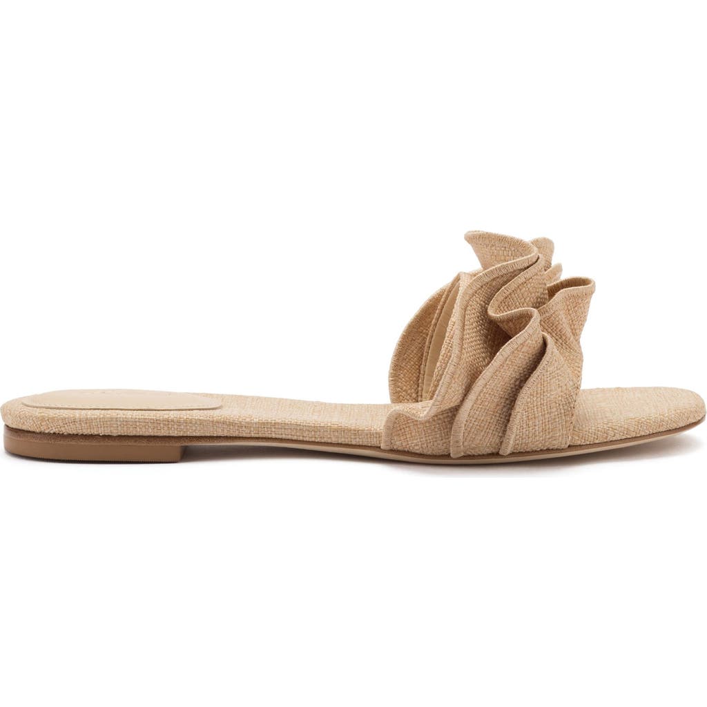 Larroude Larroudé Ivy Ruffle Flat Mule