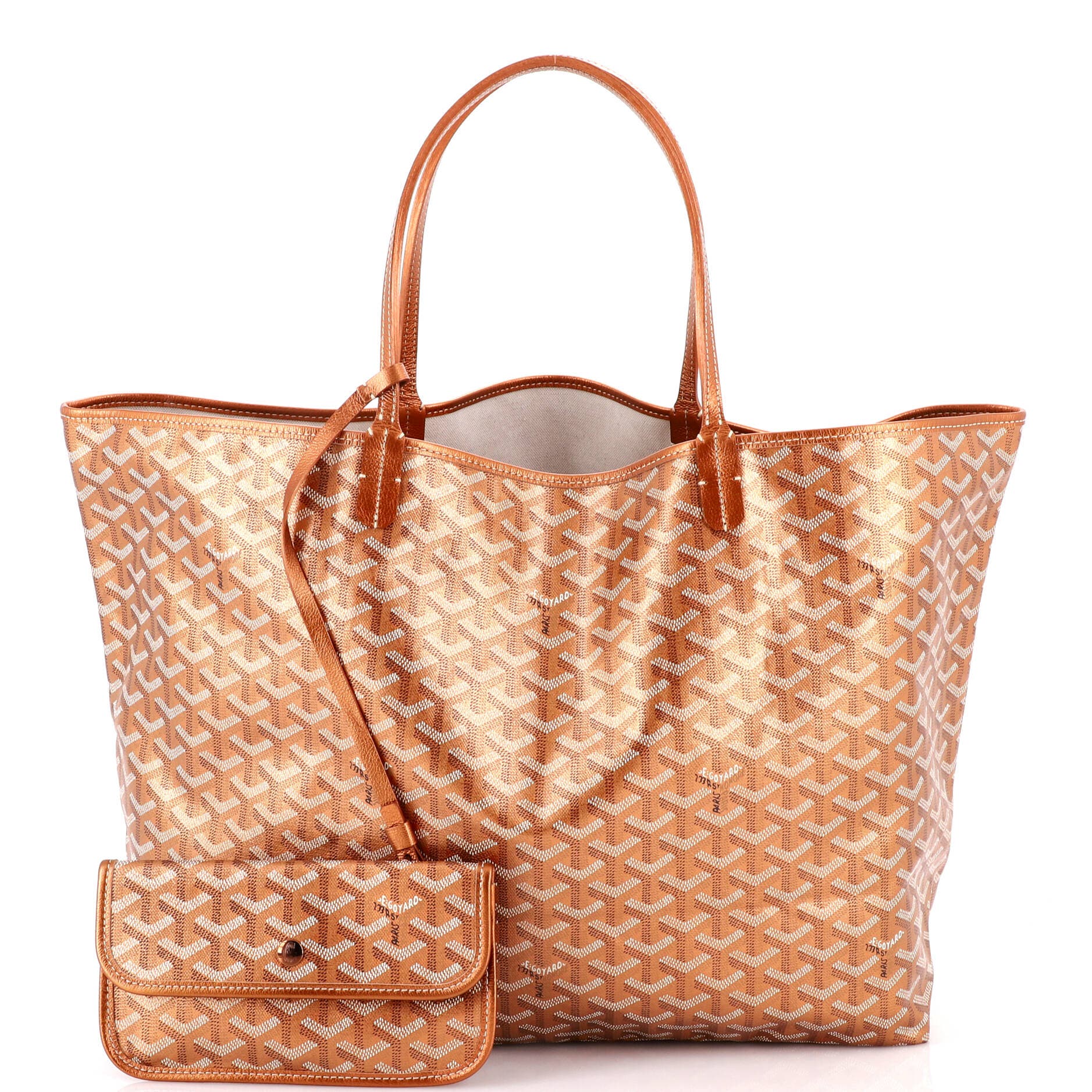 Pre-Owned Goyard Saint Louis Tote Precious Metals Coated Canvas GM, Alternate, color, Rose Gold