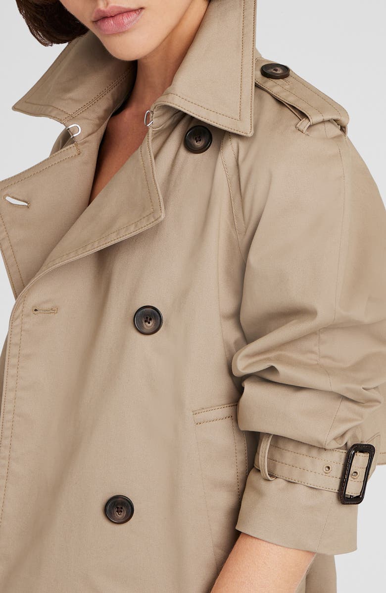 Club Monaco Crop Trench Coat, Alternate, color, 