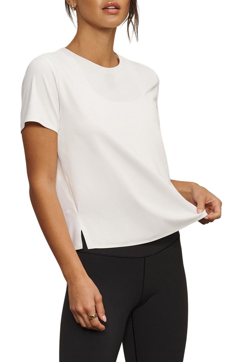 Serene Performance T-Shirt, Main, color, SNOW WHITE