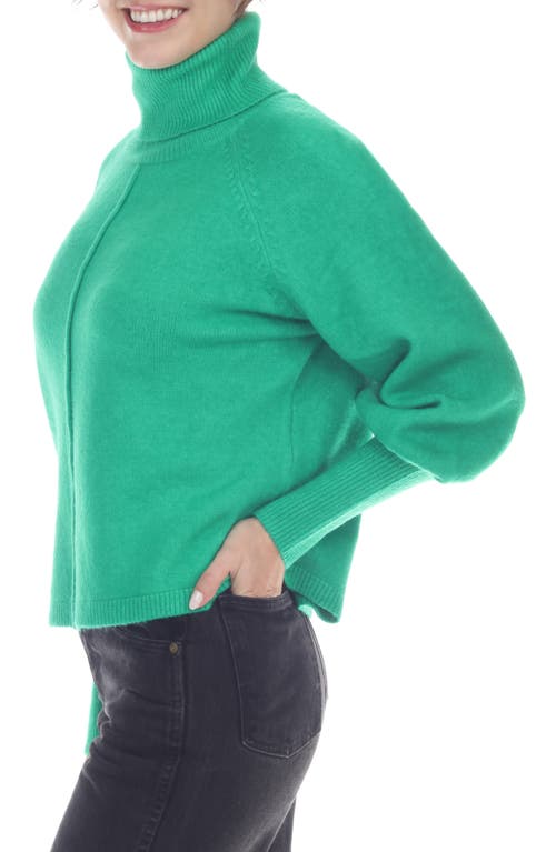 Rain And Rose Turtleneck Sweater In Green