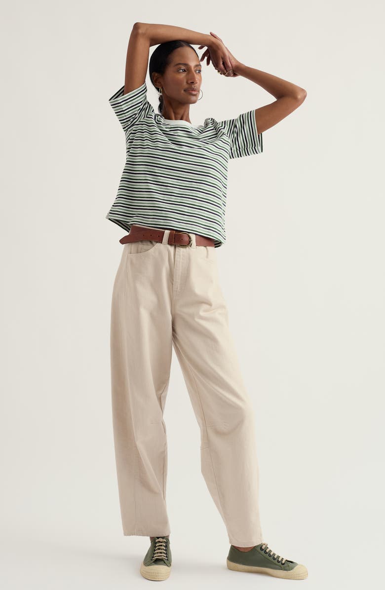 Seasalt Cornwall Copseland Stripe Organic Cotton T-Shirt, Alternate, color, Pellitras Treetop
