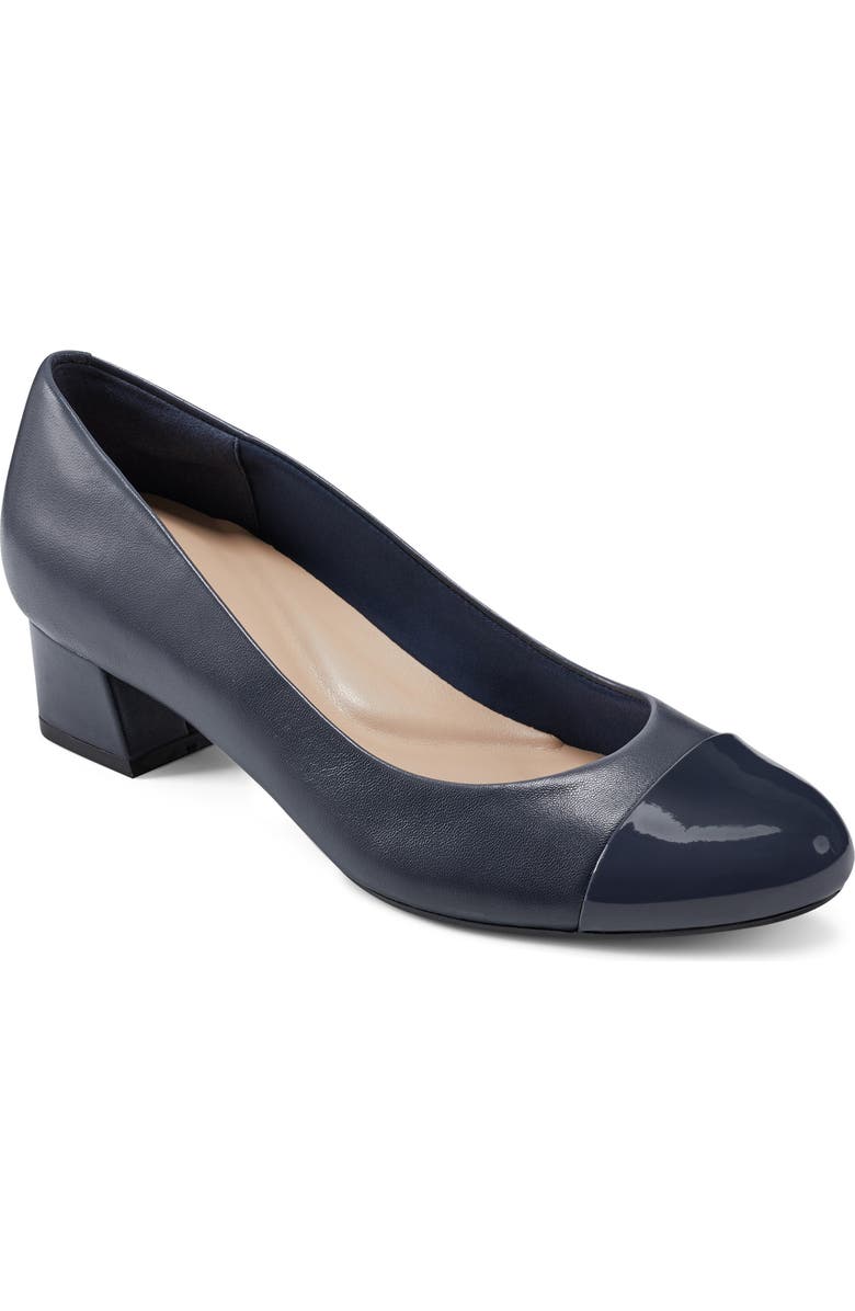 Easy Spirit Lucinda Cap Toe Pump, Main, color, Dark Blue