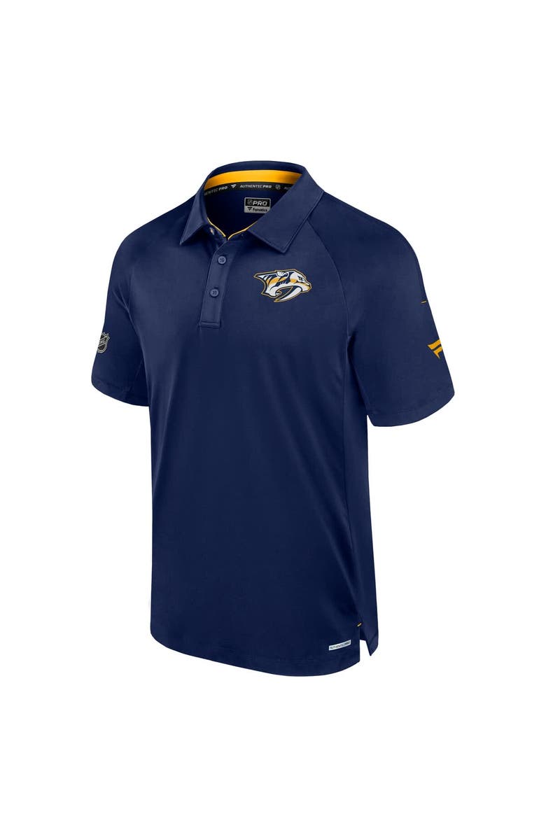 FANATICS Men's Fanatics Navy Nashville Predators Authentic Pro Rink Raglan Polo, Alternate, color, Navy