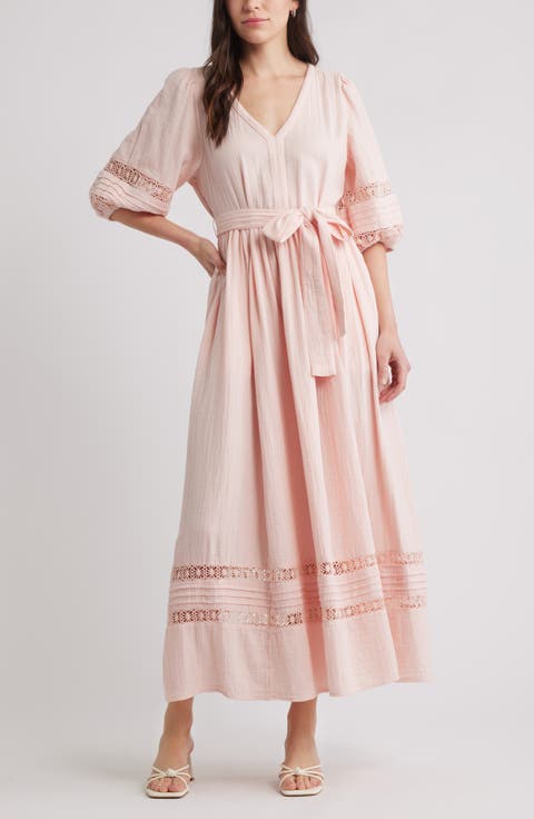 Belted Cotton Maxi Dress