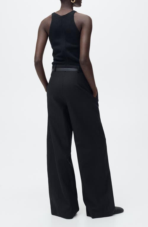 Mango Belted Sleeveless Jumpsuit