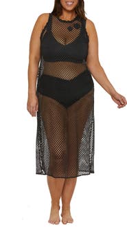 Becca Etc. Castaway Island Sheer Mesh Cover-Up Dress