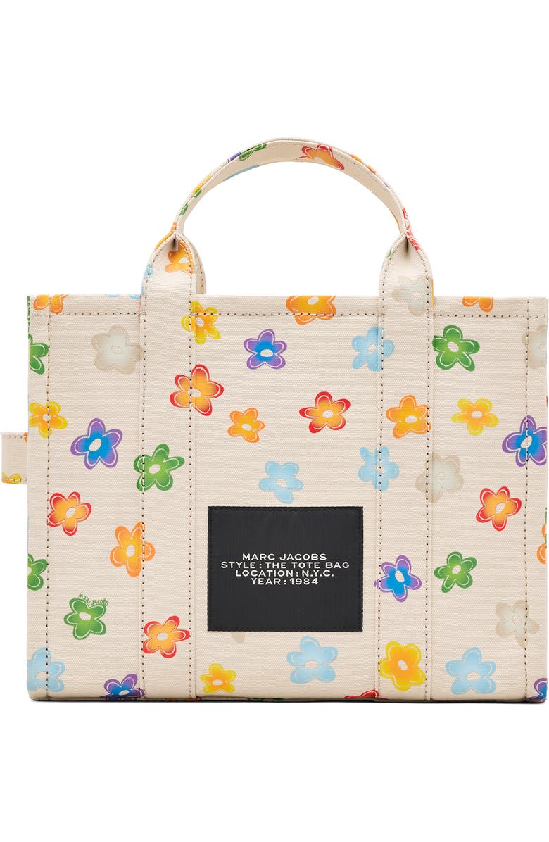 Marc Jacobs The Wild Daisy Canvas Medium Tote Bag, Alternate, color, White Multi