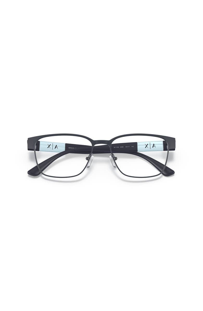 Armani Exchange 55mm Rectangle optical glasses, Alternate, color, Blue
