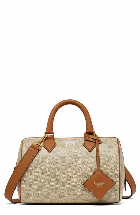 Small Ella Lauretos Boston Coated Canvas Satchel