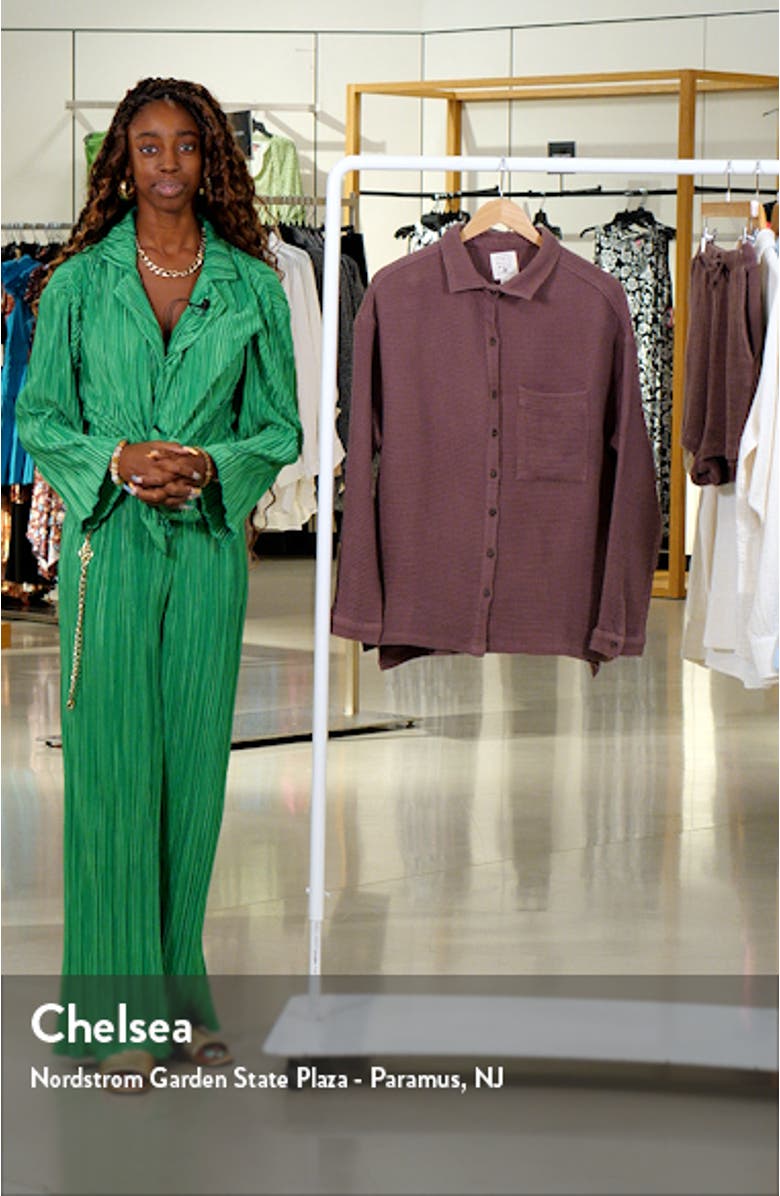 Odyssey Waffle Knit Oversize Shacket, sales video thumbnail