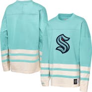 Mitchell & Ness Youth Mitchell & Ness  Light Blue Seattle Kraken Chainstitch Heavyweight Long Sleeve Top