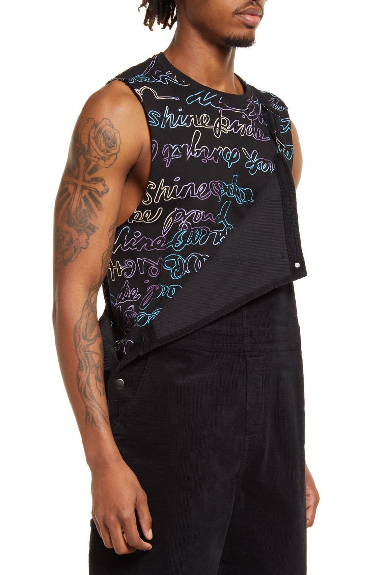 Pride Gender Inclusive Graphic Tank, Alternate, color, BLACK SHINE BRIGHT OMBRE
