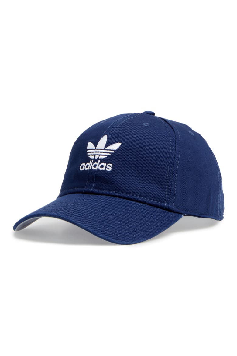 adidas Trefoil Baseball Cap, Main, color, NAVY