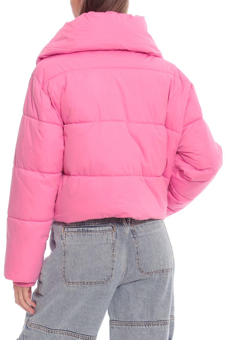 Crop Puffer Coat, Alternate, color, WINTER PINK