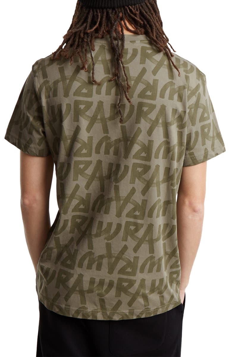 G-STAR Calligraphy Allover Graphic T-Shirt, Alternate, color, 