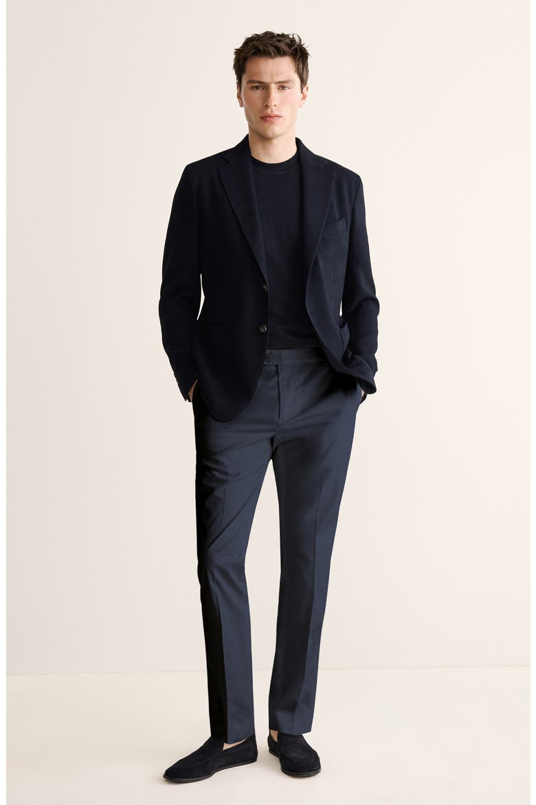 Slim Fit Stretch Cotton Pants, Alternate, color, NAVY